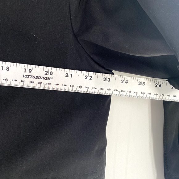 Fleet Street Rain Jacket Coat Mid Length Womens Sz L Wind Resistant Black Tan - Picture 10 of 14